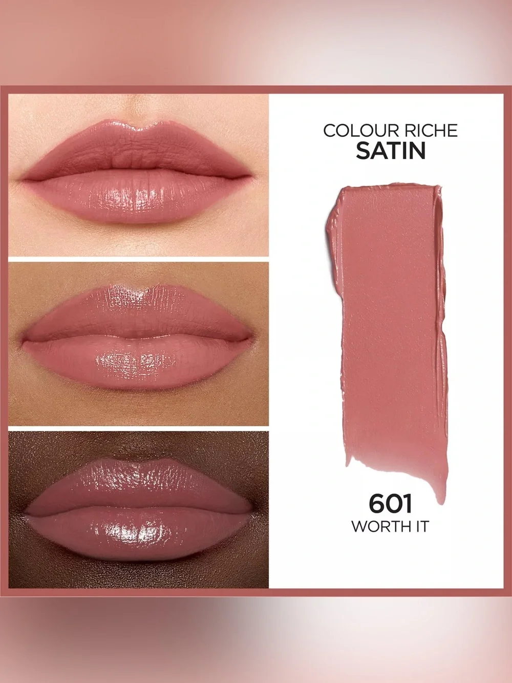 L'Oréal Colour Riche Original Satin Lipstick - Worth It, NEW